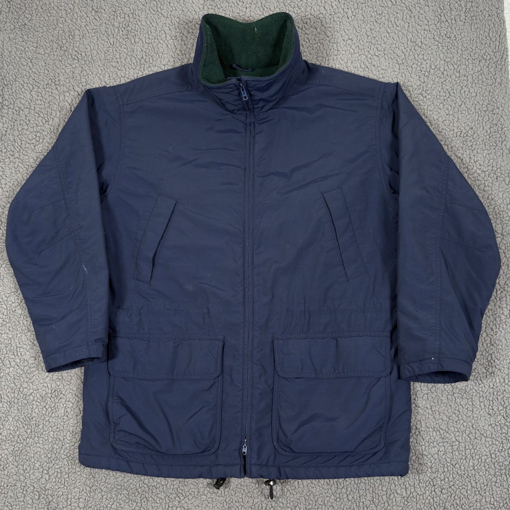Lands End Classic Squall Bomber Jacket Women L Fleece Lined Polartec Vintage 90s - Picture 3 of 14